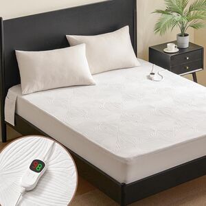 Heated Mattress Pad Pad Full Size Dual Auto Off 8 Hours 30 Inch, 75"x54"